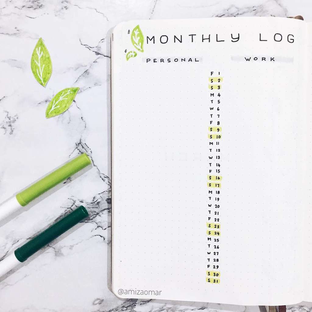 Bujo Basics: Monthly Log and Some Layout Ideas — Rediscover Analog